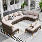 Sophia & William Patio Furniture Set, 10 Piece Half Moon Outdoor Wicker by SophiaWilliam