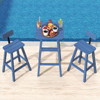 3-Piece Outdoor Counter Height Bar Table Set, HDPE Weather Resistant - Image 5