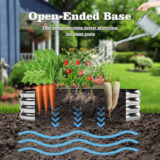 Galvanized Metal Planter Raised Garden Bed Kit - Image 3