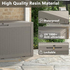 Outdoor Storage Box, Resin Deck Boxes Indoor and outdoor, Waterproof Storage - Image 7