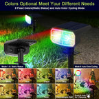 DAMINY Color Changing Solar Spot Lights 9 Lighting Modes, Outdoor Waterproof - Image 2