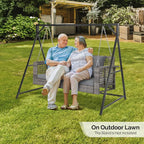 VINGLI 4 FT Rattan Porch Swing Outdoor Support 800 LBS - Image 8