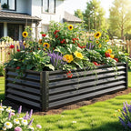 YITAHOME 6x3x1.5 ft Galvanized Raised Garden Bed Kit, Large Metal Planter Box by YITAHOME