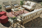 Signature Design by Ashley Clare View Outdoor Patio Sofa, 4 Throw Pillows - Image 5