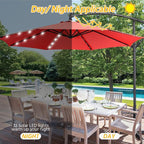Yaheetech 10FT Solar Offset Umbrella - Image 2