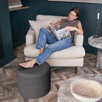 ZICOTO Beautiful Boucle Pouf Ottoman and Foot Rest - Image 7