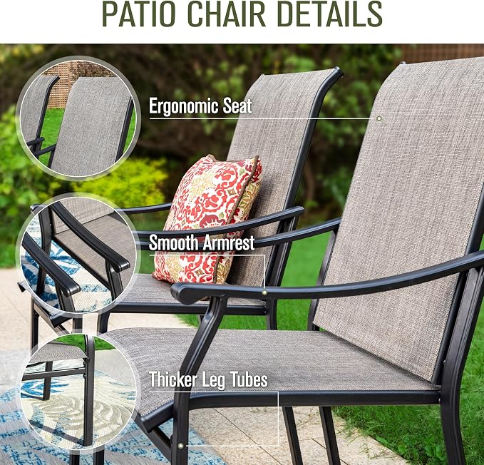 Sophia & William Outdoor Chairs Set of 2, Patio Chairs - Image 2