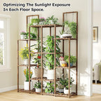 EnHomee Plant Stand Indoor Wood Plant Stand Outdoor Plant Shelf - Image 3