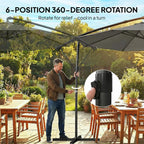 Outsunny 10 ft Offset Patio Umbrella - Image 5