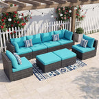 NICESOUL 8 People Outdoor Seating Furniture, 29.3'' High Back Comfortable - Image 3