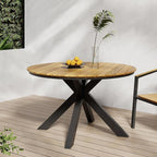 Merax Outdoor Dining Table, Modern Industrial Style Patio Dining Table - Image 5