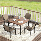 VICLLAX Outdoor Dining Set for 4, 5 Pieces Patio Dining Furniture Set by HOME