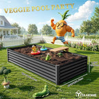 YITAHOME 8x4x1.5ft Large Raised Garden Bed Kit, Galvanized Metal Planter Box - Image 8