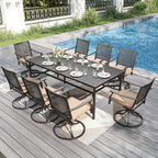PHI VILLA 9 Pieces Outdoor Dining Set - Image 2
