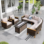 Sophia & William Half Moon Outdoor Sectional Furniture by SophiaWilliam