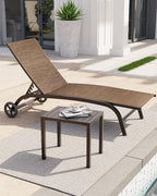 Crestlive Products Outdoor Side Table, Aluminum Rectangular Side/End Table - Image 2