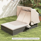 RELAX4LIFE Outdoor Daybed with Retractable Canopy - Image 2