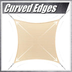 ColourTree 8' x 12' Brown Rectangle CTAPS16 Sun Shade Sail Canopy Mesh Fabric - Image 8