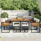 Merax 9 Pieces Outdoor Dining Set - Image 3