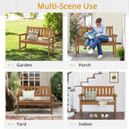 LUE BONA Outdoor Bench, 2-Person HDPS Garden Bench, Outdoor Benches Weatherproof - Image 5