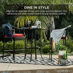 Best Choice Products 3-Piece Patio Bar Table Set, Outdoor Wicker Bar Height - Image 6