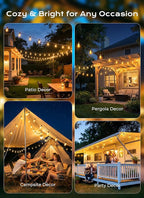 Brightown 52FT Solar String Lights Outdoor Waterproof, Patio Lights - Image 7