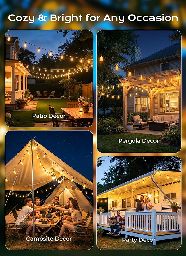 Brightown 151FT Solar String Lights Outdoor Waterproof, Patio Lights - Image 7