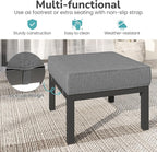 Solaste Outdoor Footstools Patio Ottoman Set of 2, Aluminum All-Weather Outdoor - Image 4