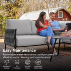 EAST OAK Life Chatter Patio Furniture Set, Outdoor Furniture Sectional Sofa Set - Image 3