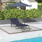 Outsunny Folding Chaise Lounge Chair, Patio Sun Tanning Chair, Outdoor Chaise - Image 7