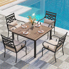 PHI VILLA 5 Pieces Outdoor Dining Set by PHIVILLAThepioneerofcomfortablehouseholdsupplies