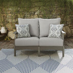 Signature Design by Ashley Outdoor Visola Patio HDPE Loveseat - Image 2