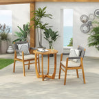 Christopher Knight Home Zed 3 Pieces Outdoor Dining Set, Acacia Wood Dining by ChristopherKnightHome