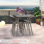PURPLE LEAF Outdoor Rectangular Counter Height Dining Table Aluminum Kitchen - Image 3