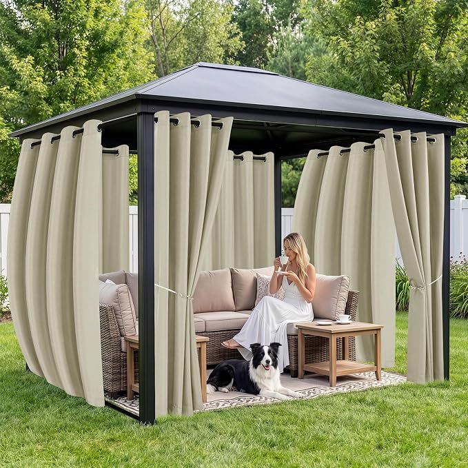 Outdoor Curtains for Patio Waterproof 6 Panels - Image 4