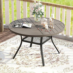 VICLLAX Round Patio Table with Adjustable Umbrella Hole - Image 2