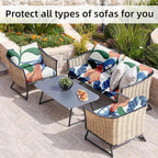 8Pcs Stretch Patio Cushion Covers, Outdoor Couch Covers Replacement, Outdoor - Image 4