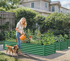 YITAHOME 6x3x1.5 2pcs Large Raised Garden Bed Kit, Galvanized Metal Planter Box - Image 4