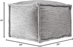 nuLOOM Sofia Casual Solid Indoor/Outdoor Filled Ottoman Pouf 14" x 20" x 20" - Image 2