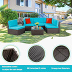 Vongrasig 6 Piece Small Patio Furniture Sets, Outdoor Sectional Sofa All - Image 4