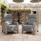 IDEALHOUSE Wicker Outdoor Recliner Reclining Patio Chairs by IDEALHOUSE