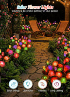 Brightown Outdoor Solar Flower Lights, 4 Pack 7-Color Changing Solar Garden - Image 9