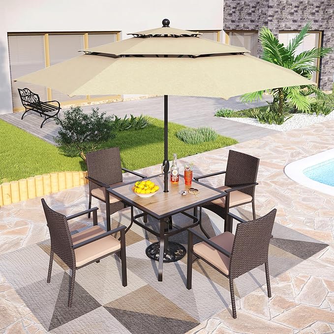 PHI VILLA 5 Pieces Outdoor Dining Set - Image 2