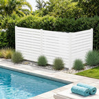 Kozyard 50" W x 48" H Outdoor Privacy Screens Aluminum Post, Air Conditioner by Kozyard