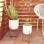 Deco 79 Metal Indoor Outdoor Planter Large Planter Pot - Image 2