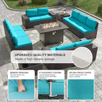 Kullavik 13PCS Outdoor Patio Furniture Set - Image 4
