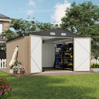 Devoko 10x12 FT Outdoor Storage Shed, Large Metal Storage Sheds by DEVOKO