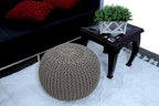 FRELISH DECOR Round Pouf Ottoman Hand Knitted 100% Cotton Pouf - Image 2