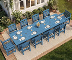 SERWALL Patio Dining Sets for 10 Person, HDPE Dining Set by SERWALL