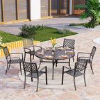PHI VILLA 7 Pieces Outdoor Round Dining Set - Image 2